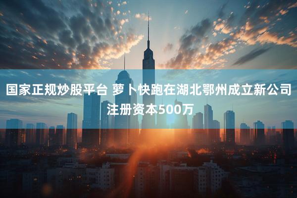 国家正规炒股平台 萝卜快跑在湖北鄂州成立新公司 注册资本500万