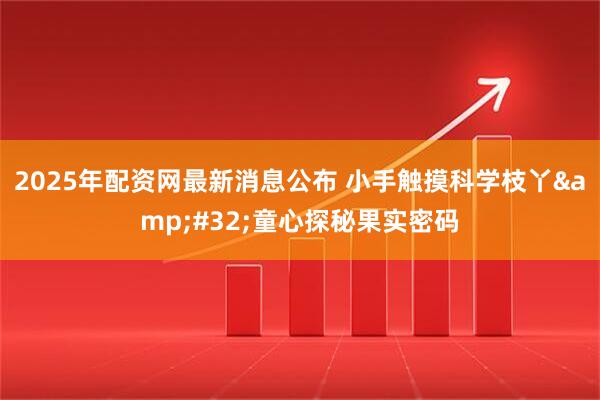 2025年配资网最新消息公布 小手触摸科学枝丫&#32;童心探秘果实密码