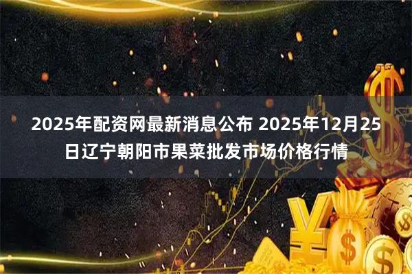 2025年配资网最新消息公布 2025年12月25日辽宁朝阳市果菜批发市场价格行情